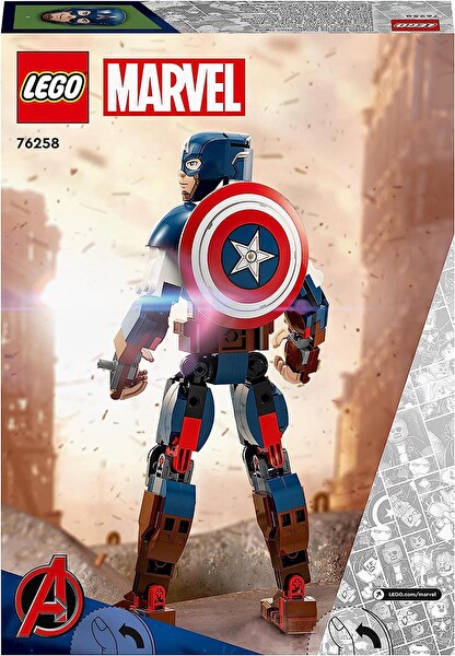 LEGO Marvel Kaptan Amerika Yapım Figürü 76258