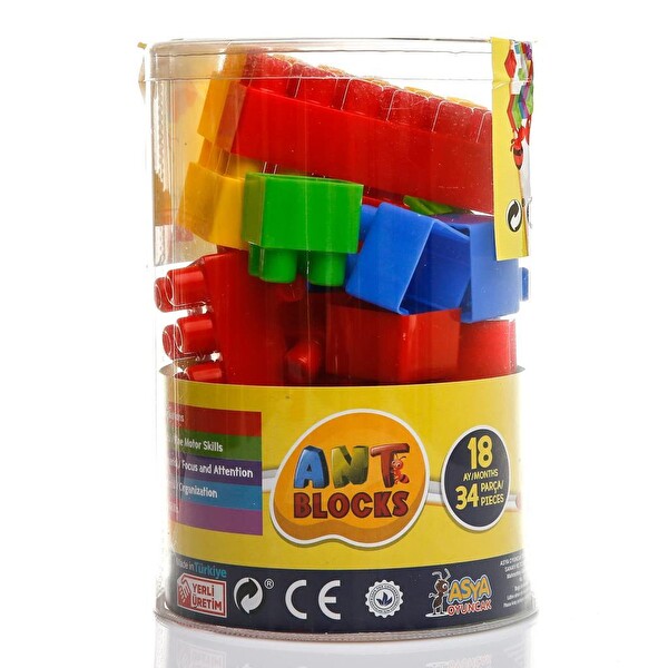 Asya Oyuncak Ant Blocks 34 Parça Yapı Blokları ANT034