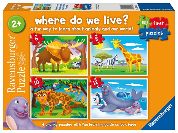 Ravensburger 6/8/10/12 Parça Yaşadığım Yer Puzzle 030583