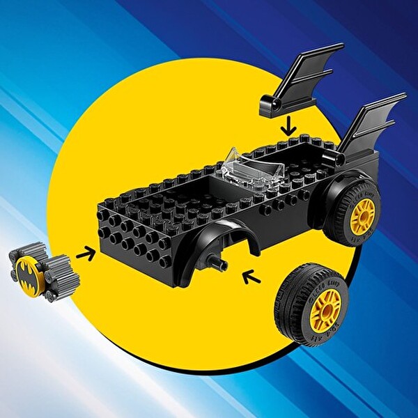 LEGO DC Batmobile Takibi: Batman Joker'e Karşı Süper Kahraman Aksiyonu İçeren Yaratıcı Oyuncak Yapım Seti 76264