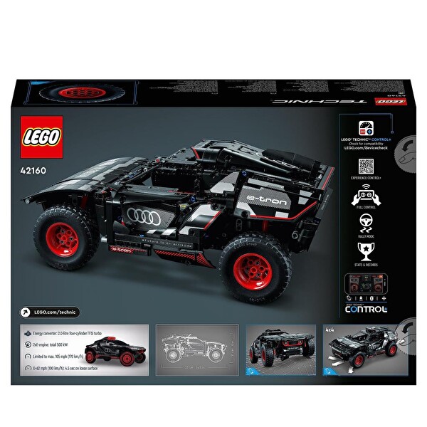 LEGO Technic Audi RS Q E-tron Uzaktan Kumandalı Ralli Arabalarını Seven Çocuklar İçin Yaratıcı Oyuncak Yapım Seti 42160