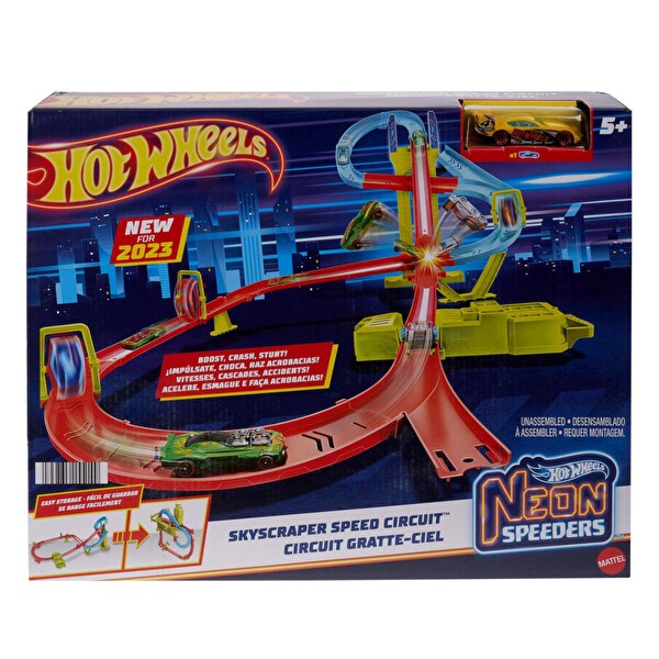 Hot Wheels Neon Yarışlar Çoklu Yarış Heyecanı Pist Seti HPC07