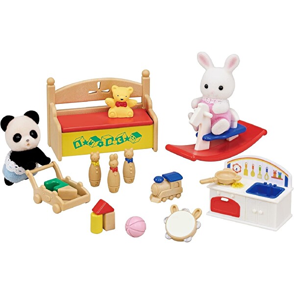 Sylvanian Families Tavşan ve Panda Bebeğin Oyun Odası 5709