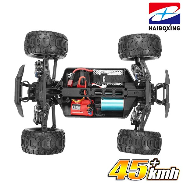 Haiboxing 1/16TH Scale 4WD Brushless Truck RTR Turuncu Uzaktan Kumandalı Araba - 1500 mAh 7.4V 2S 30C Lipo Batarya