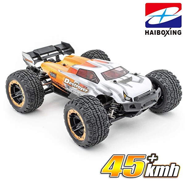 Haiboxing 1/16TH Scale 4WD Brushless Truck RTR Turuncu Uzaktan Kumandalı Araba - 1500 mAh 7.4V 2S 30C Lipo Batarya