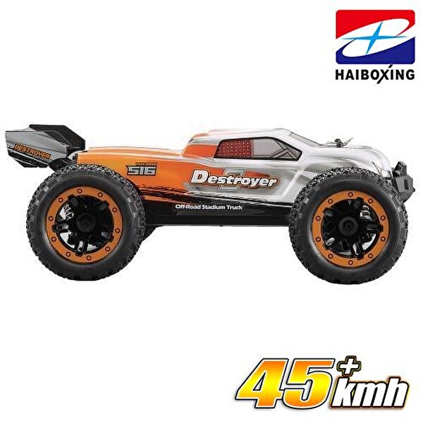 Haiboxing 1/16TH Scale 4WD Brushless Truck RTR Turuncu Uzaktan Kumandalı Araba - 1300 mAh 7.4V 2S 30C Lipo Batarya
