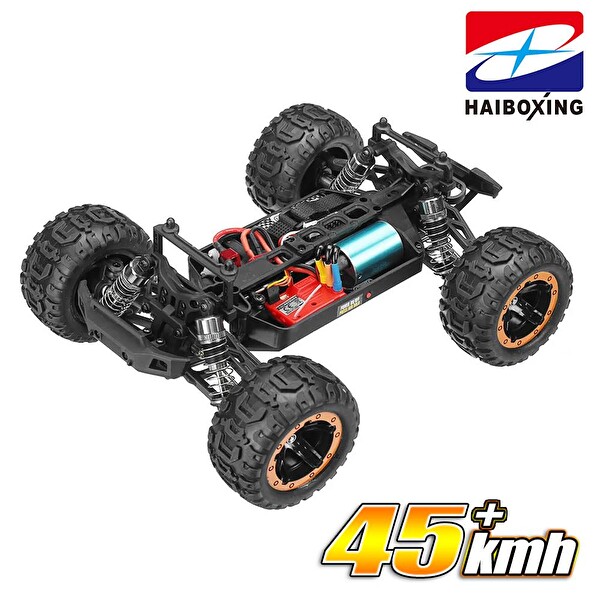 Haiboxing 1/16TH Scale 4WD Brushless Truck RTR Mavi Uzaktan Kumandalı Araba - 1000 mAh 7.4v 2S 30C Lipo Batarya