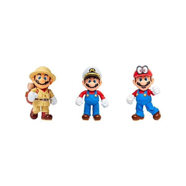 Nintendo Super Mario Lisanslı 10 CM 3'lü Paket Mario Odyssey Figür Set