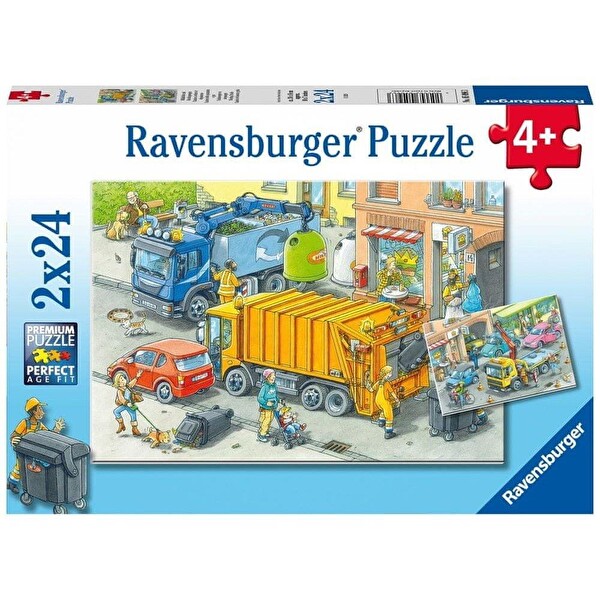 2x24 Parça Çöp Kamyonu Puzzle 050963