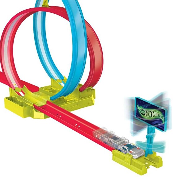 Hot Wheels Neon Yarışlar Çifte Çemberde Yarış Seti HPC05
