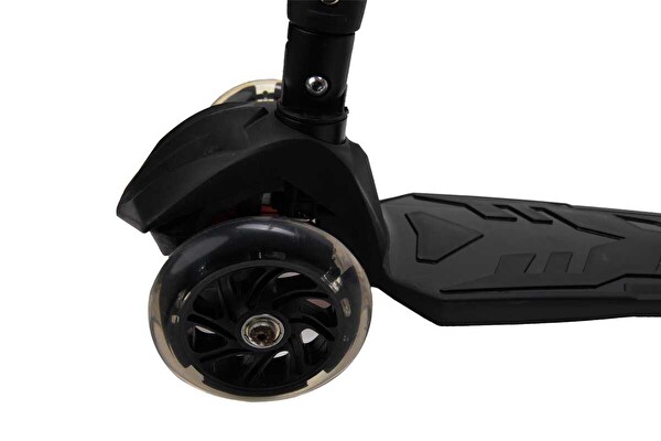 Xslide Işıklı Tekerlekli Siyah Scooter