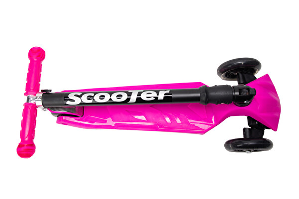 Xslide Işıklı Tekerlekli Pembe Scooter