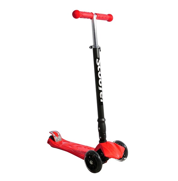 Xslide Işıklı Tekerlekli Kırmızı Scooter