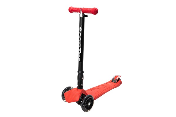 Xslide Işıklı Tekerlekli Kırmızı Scooter