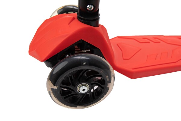 Xslide Işıklı Tekerlekli Kırmızı Scooter
