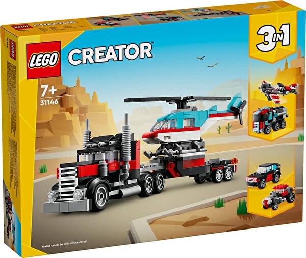 LEGO Creator Helikopterli Açık Kasa Kamyon 31146