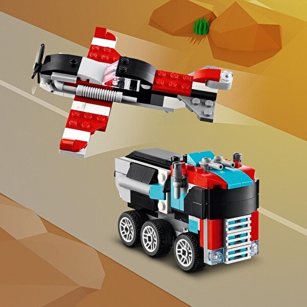 LEGO Creator Helikopterli Açık Kasa Kamyon 31146