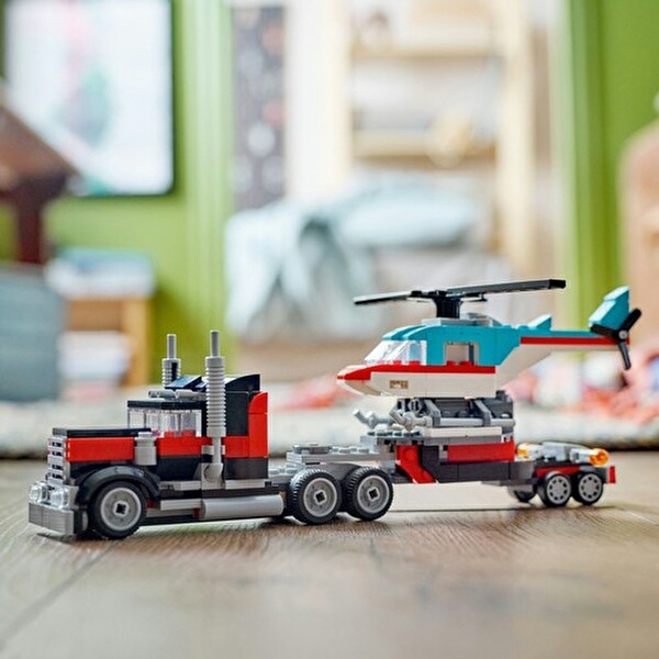 LEGO Creator Helikopterli Açık Kasa Kamyon 31146