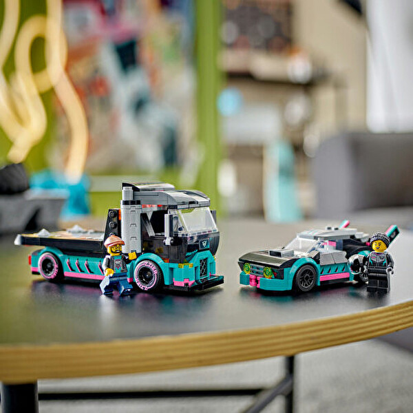 LEGO City Yarış Arabası ve Araba Taşıyıcı Kamyon 60406