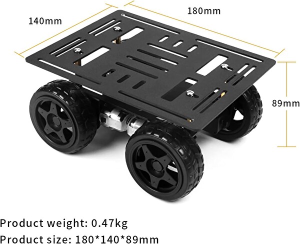 Lewansoul 4WD Robot Kiti Akıllı Şasi Araba B08LK1RDXM