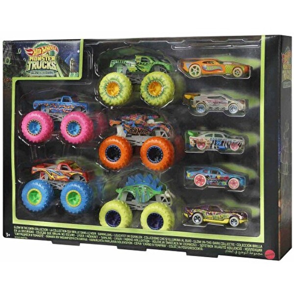 Hot Wheels Monster Trucks Karanlıkta Parlayan Araçlar Paketi HCB57