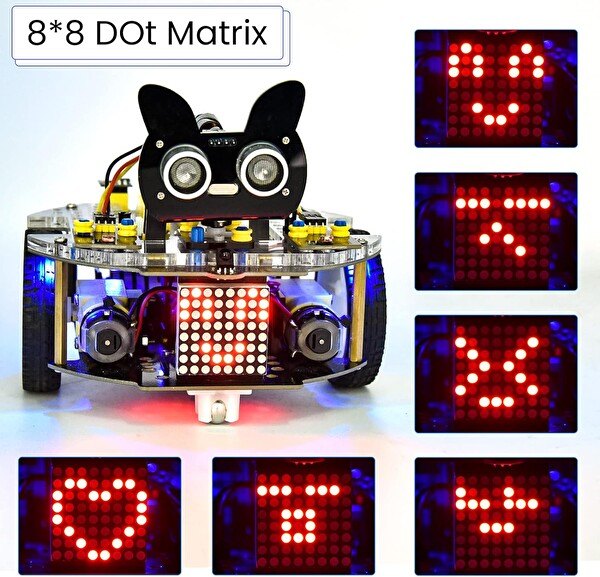 Keyestudio Beetlebot Raspberry Pi Pico Uyumlu Robot Araba Başlangıç Kiti B0B6B6N57B