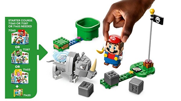 LEGO Super Mario Gergedan Rambi Ek Macera Seti 71420