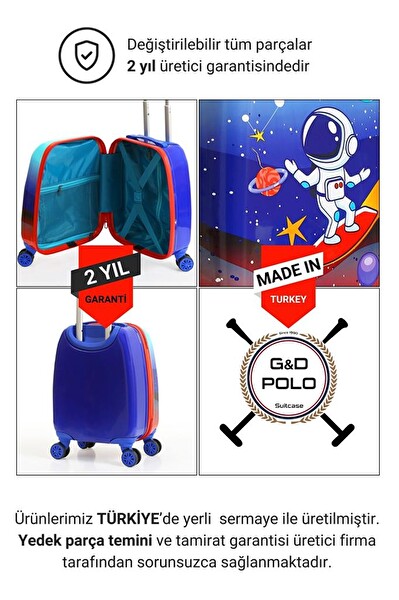 Louisiana Polo 0249 Polikarbon Astranot Çocuk Valizi