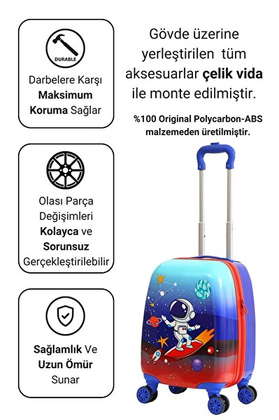 Louisiana Polo 0249 Polikarbon Astranot Çocuk Valizi