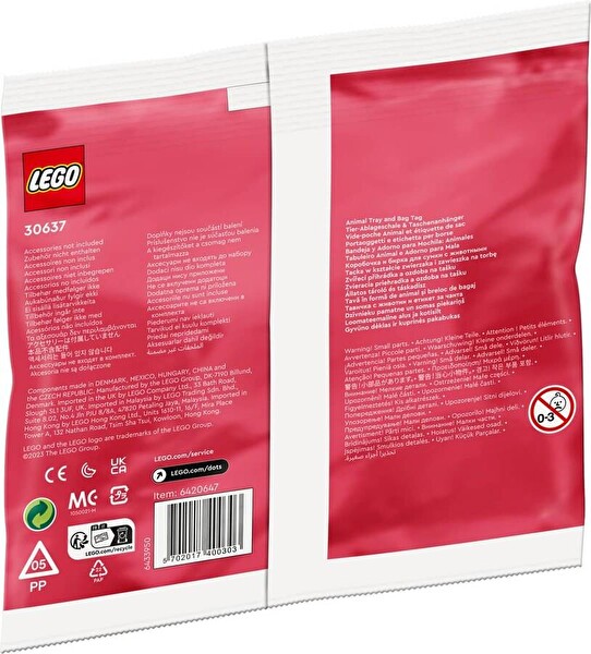 LEGO Dots Hayvan Tepsi ve Çanta Süsü 30637