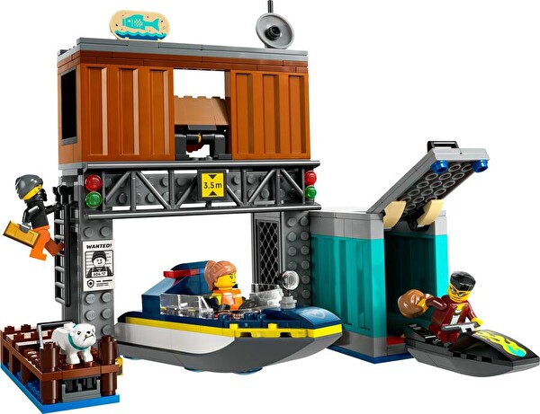 LEGO City Polis Sürat Teknesi ve Hırsızların Gizlenme Yeri 60417