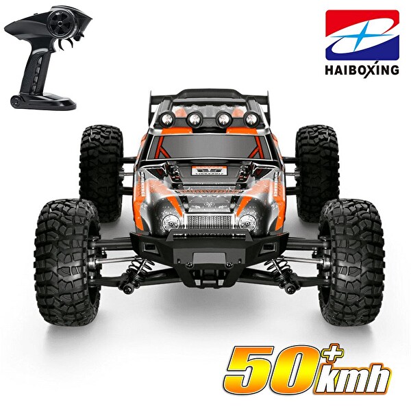 Haiboxing RC 1/12 901 Firebolt 50+ KM/H Sürat 4x4 RTR Elektrikli 4WD Offroad Truck Turuncu Uzaktan Kumandalı RC Model Araba
