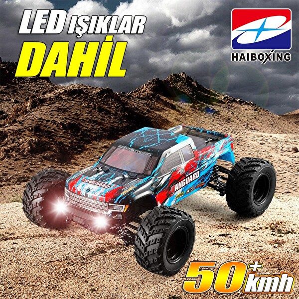 Haiboxing RC 1/12 903 Vanguard 50+ KM/H Sürat 4x4 RTR Elektrikli 4WD Offroad Truck Mavi Uzaktan Kumandalı RC Model Araba