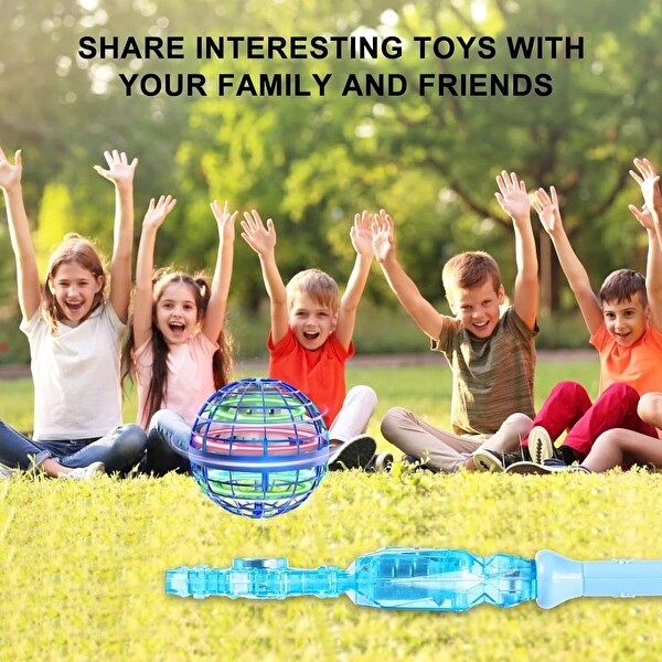 Tikduck Açık Mavi Uçan Küre Topu ve Sihirli Değnek B0C9H8GZTQ