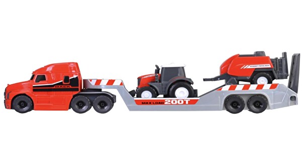 Dickie Toys Massey Ferguson Mikro Çiftlik Kamyonu Traktör ve Römorklu 203735004