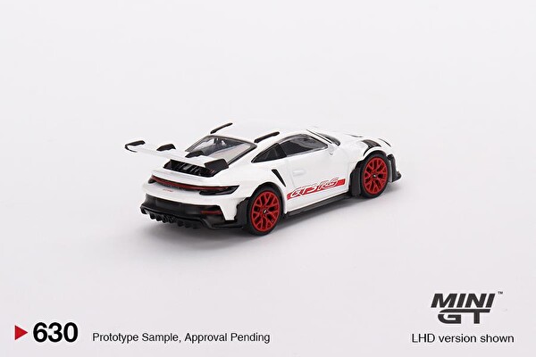 Mini GT Porsche 911 992 GT3 RS White with Pyro Red Accent Package Oyuncak Araç 630