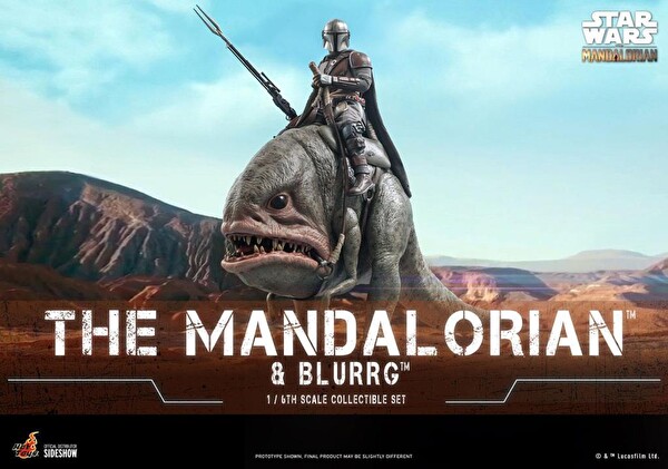 Hot Toys Mandalorian & Blurrg Sixth Scale Figür Oyuncak Seti 908287