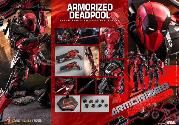 Hot Toys Armorized Deadpool Diecast Sixth Scale Figür Oyuncak 908909 - CMS9D42
