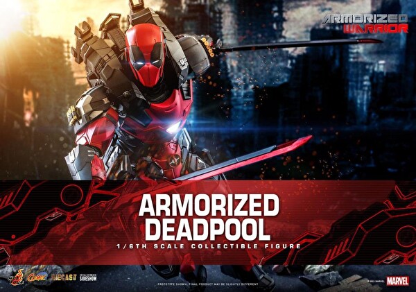 Hot Toys Armorized Deadpool Diecast Sixth Scale Figür Oyuncak 908909 - CMS9D42