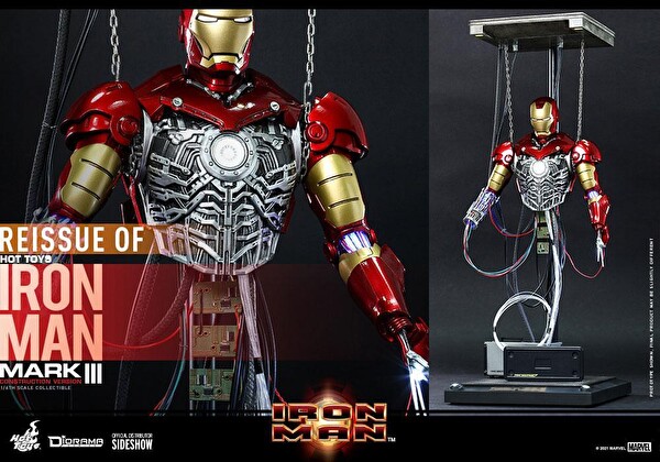 Hot Toys Marvel Comics Iron Man Mark III Construction Version Sixth Scale Figür Oyuncak 909185