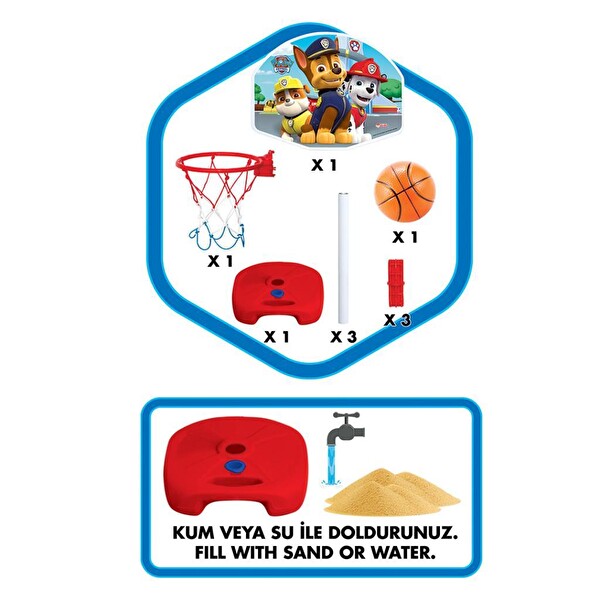 Dede Paw Patrol Büyük Ayaklı Basketbol Seti 03880