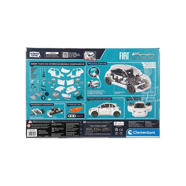 Clementoni Mekanik Laboratuvarı Fiat 500 Elektirikli Araba 75085 TR