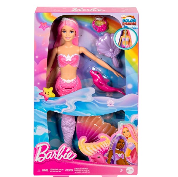 Barbie Renk Değiştiren Deniz Kızı ve Aksesuarları HRP97