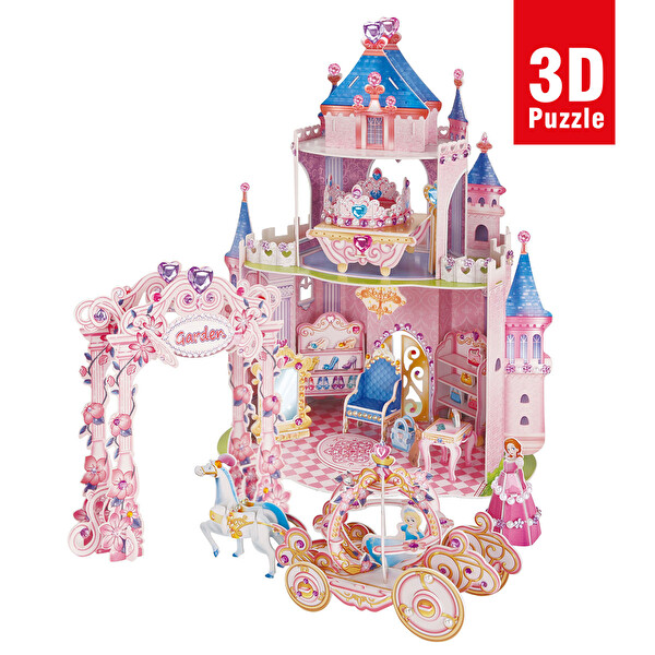 Prenses Gizli Bahçe Şatosu 92 Parça 3D Puzzle E1623H