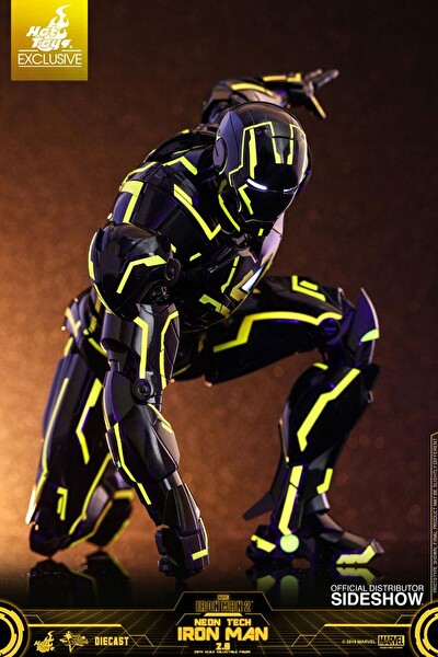 Hot Toys Neon Tech Iron Man 2.0 Diecast Exclusive Sixth Scale Figür Oyuncak MMS523