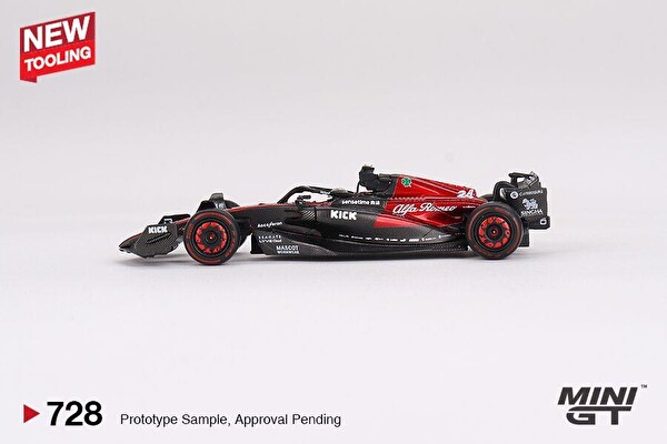 Mini GT Alfa Romeo C43 24 Zhou Guanyu 2023 F1 2023 Australian GP Oyuncak Araba 728