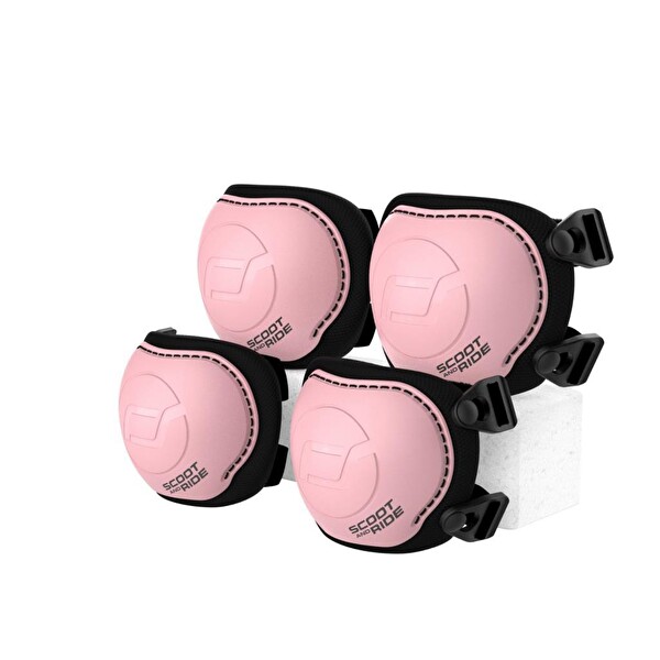 Scoot and Ride XXS-S Pembe Dizlik ve Dirseklik Scooter Koruyucu Set 230925-00016