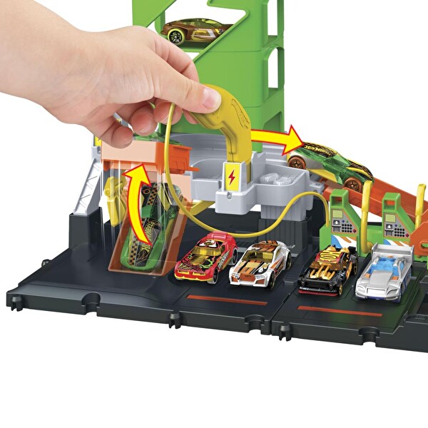 Hot Wheels Elektrikli Araç Şarj İstasyonu Oyun Seti HTN79