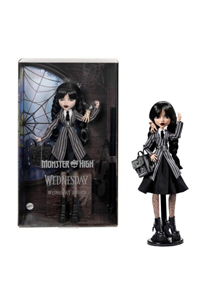 Mattel Monster High Wednesday Addams Okul Üniformalı Bebek HXJ04