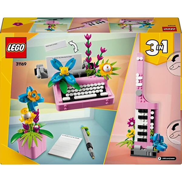 LEGO Creator 3’ü 1 Arada Çiçekli Daktilo 31169